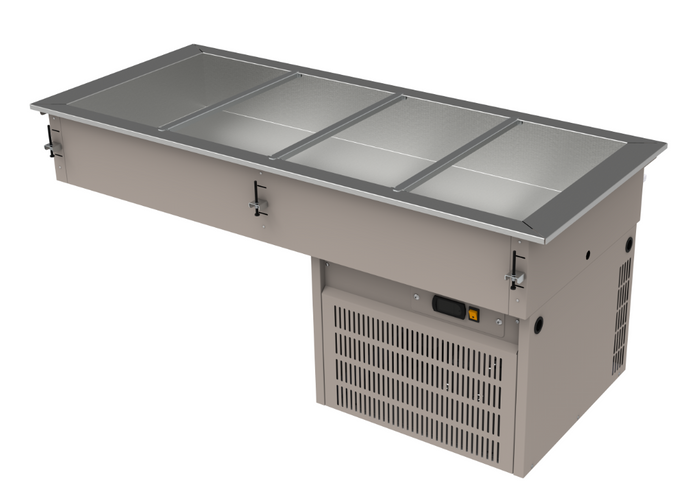 TINA/CUBA REFRIGERADA 4 GN - GRUPO INCORPORADO CON GAS R-404A - 115V. - 60HZ. DRFB-411-CU