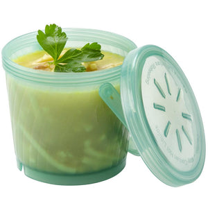 Contenedor reutilizable para sopa 12 oz . - 473 ml con tapa y asa Jade