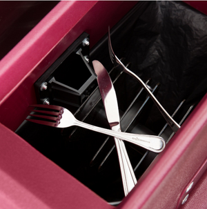 Tapa con iman salva cubiertos Katchall® bote Slim Jim tapa alta - Color vino