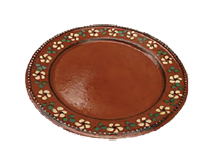 Plato trinche 28 cm barro fabricado a mano