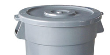 Tapa para bote de 44 galones gris